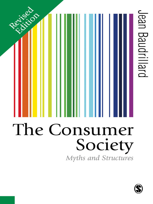 Title details for The Consumer Society by Jean Baudrillard - Wait list